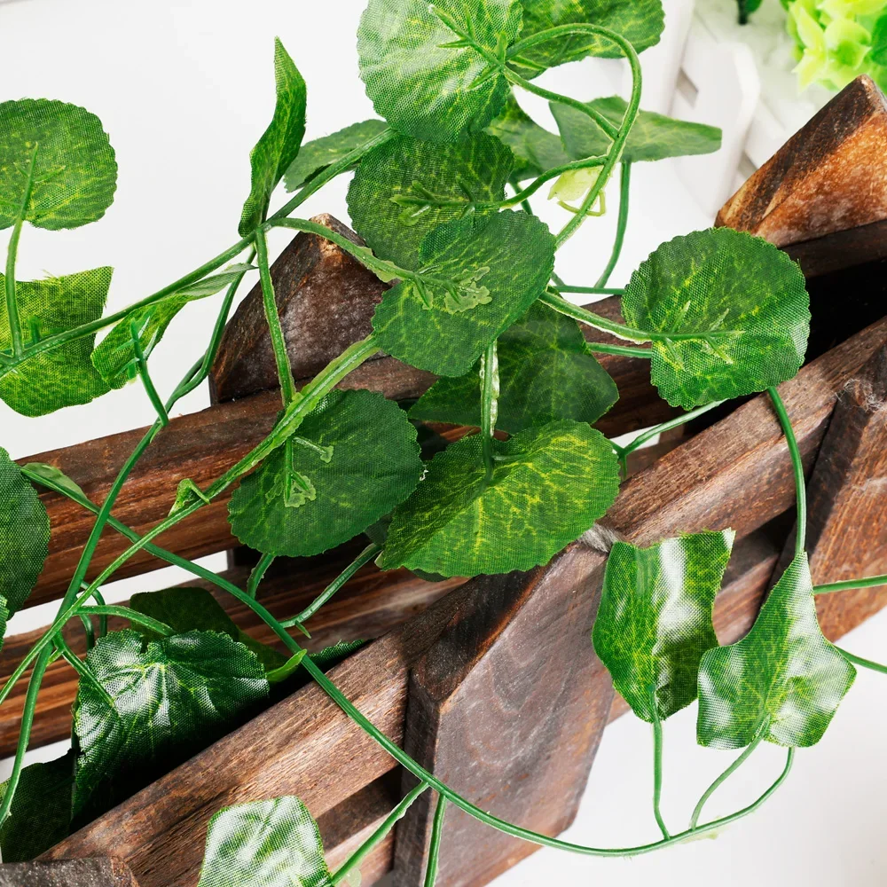 2/4/8/10M Artificial Ivy Leaves Garland Hanging Vines Fake Plants Outdoor Greenery Wall Decor Festival Garden Home Party Decor thumbnail 5