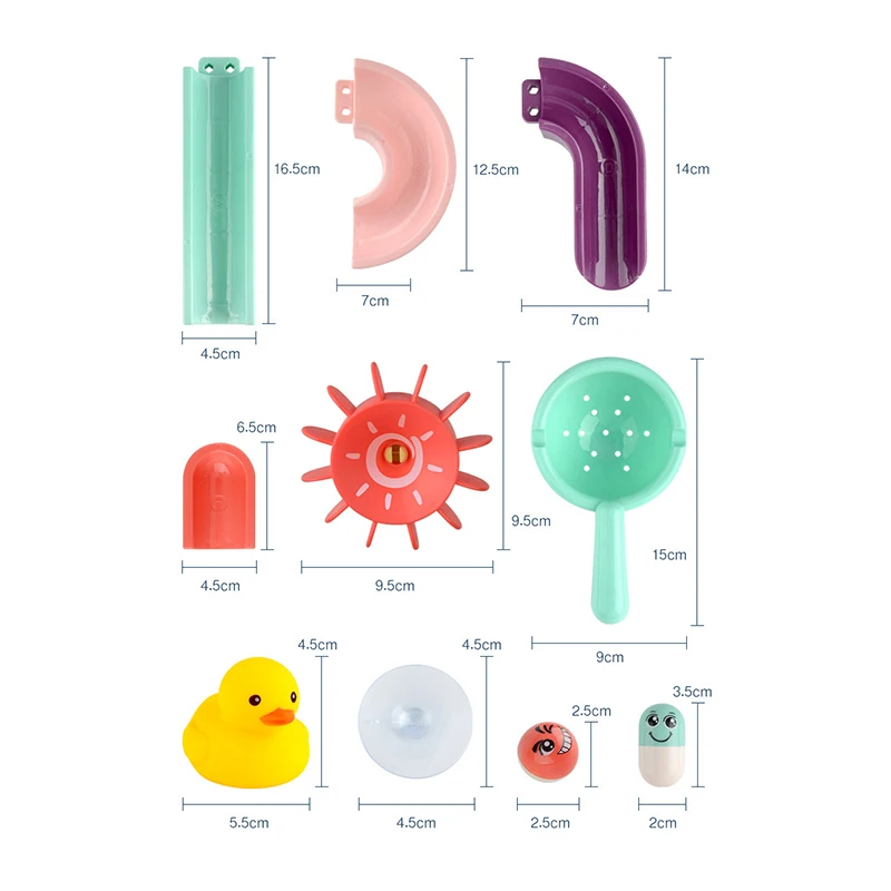 DIY Baby Bath Toys Run Assembling Track Bathroom Water Game For Children Bathtub Bath Shower Kids Play Water Spray Toy Set Kids thumbnail 6