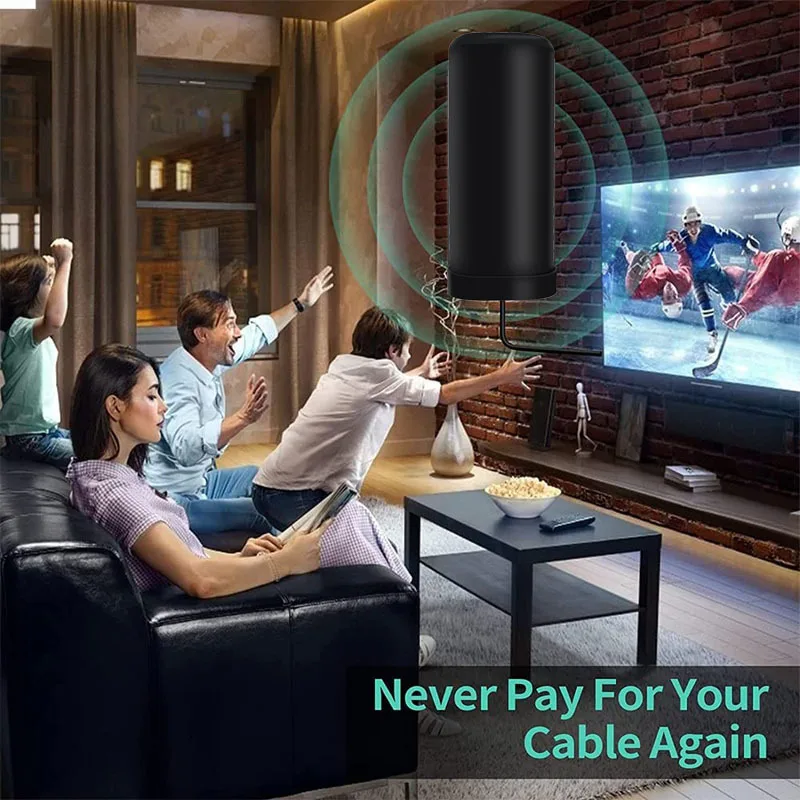 Powerful Outdoor Indoor Strong Signal HDTV DVBT2 HD 4k Full TV Signal Amplifier Digital Antenna For High-Range TV thumbnail 5