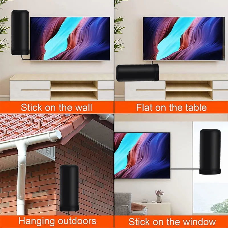 Powerful Outdoor Indoor Strong Signal HDTV DVBT2 HD 4k Full TV Signal Amplifier Digital Antenna For High-Range TV thumbnail 6
