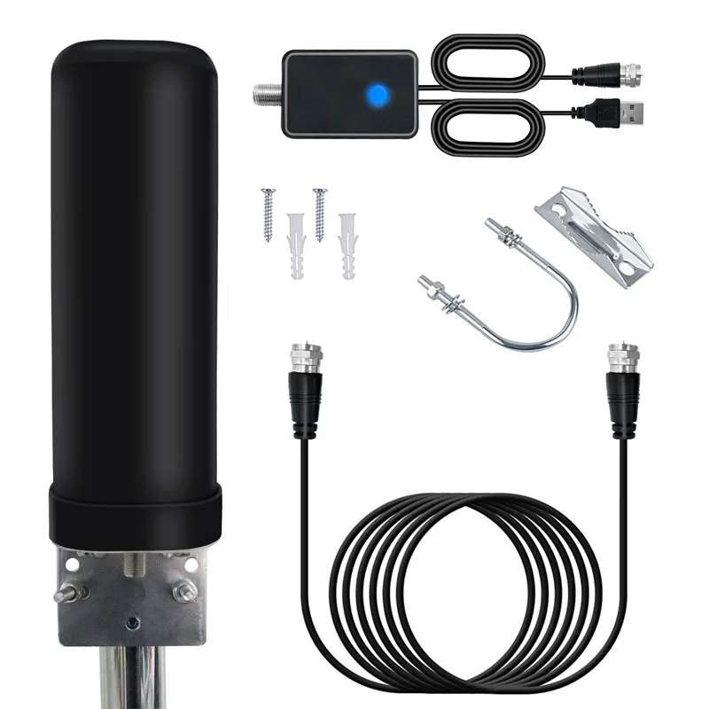 Powerful Outdoor Indoor Strong Signal HDTV DVBT2 HD 4k Full TV Signal Amplifier Digital Antenna For High-Range TV thumbnail 4