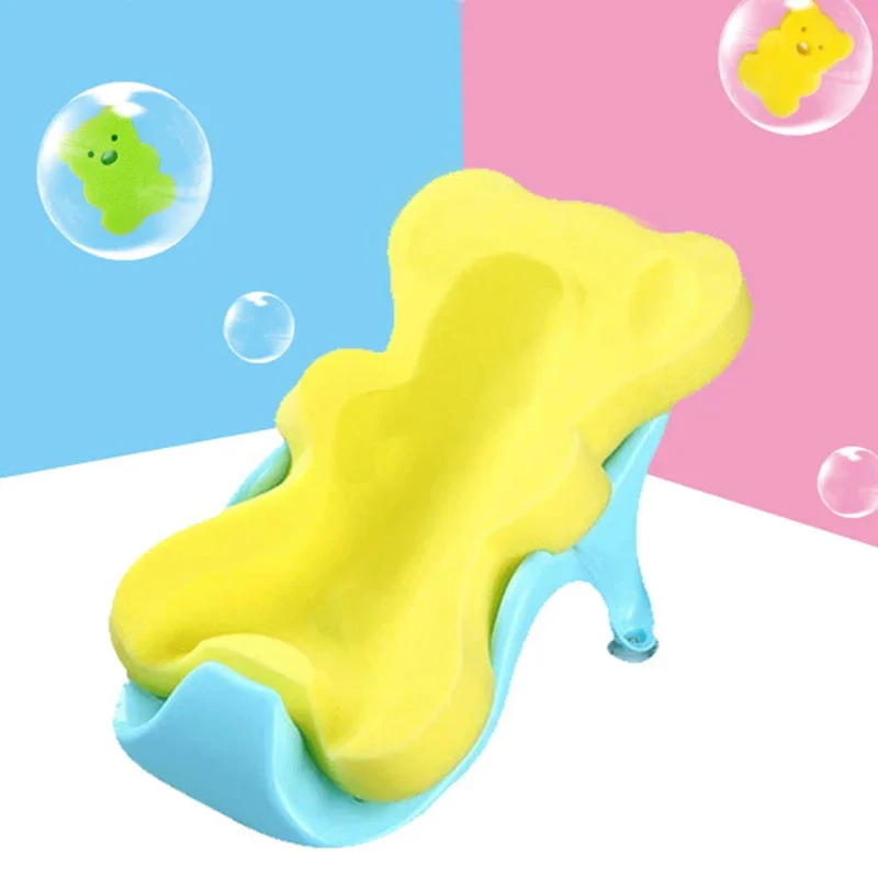 Sponge Baby Bath Mat Non-slip Sponge Mat Anti-skid Bathtub Infant Bath Pad Newborn Seat for Baby Care thumbnail 4