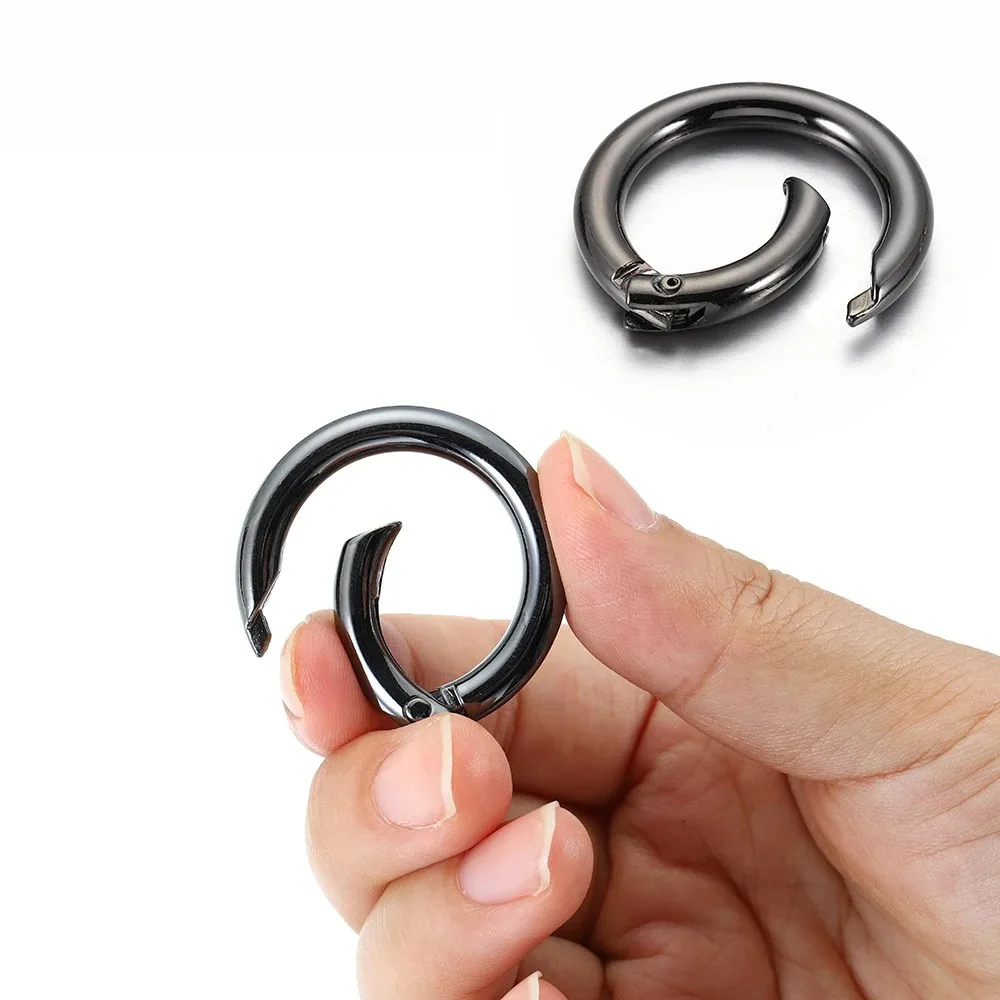 6Pcs/lot Metal Spring Gate O Ring Bag Buckle Metal Clasps Carabiner Snap Hook Spring Keyring DIY Bag Luggage Jewelry Accessories thumbnail 4