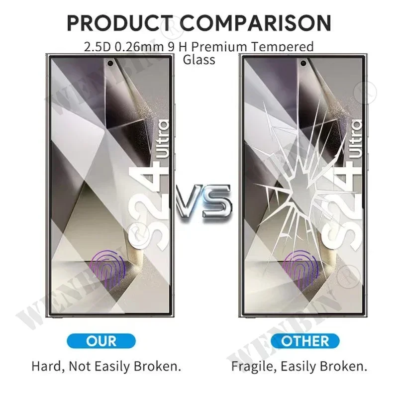 3 Pcs Tempered Glass For Samsung Galaxy S26 S25 S24 S23 S22 Ultra Plus FE A57 A56 A36 A17 Screen Protector Full Protective Glass thumbnail 3