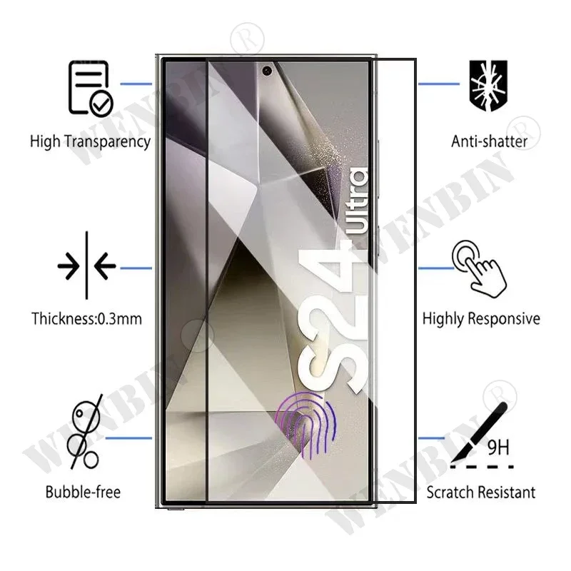 3 Pcs Tempered Glass For Samsung Galaxy S26 S25 S24 S23 S22 Ultra Plus FE A57 A56 A36 A17 Screen Protector Full Protective Glass thumbnail 4