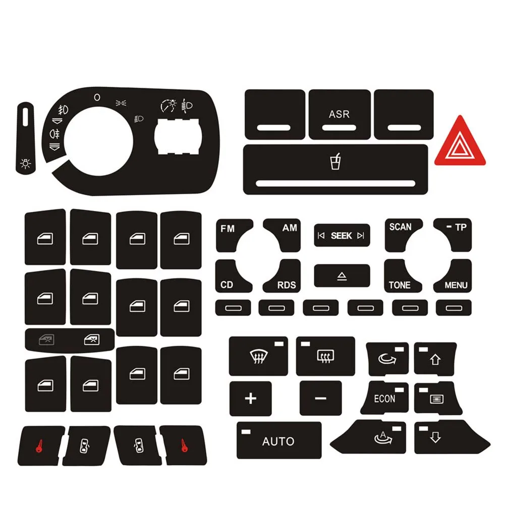 Radio Clima Headlight Button Repair Stickers Worn Knob Switch For Audi A3 8P 04-08 Interior Decals Decoration Car Styling thumbnail 6