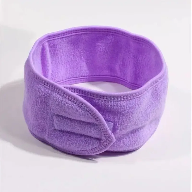 Soft Toweling Hair Accessories Girls Headbands for Face Washing Bath Makeup Hair Band for Women Adjustable SPA Facial Headband thumbnail 5