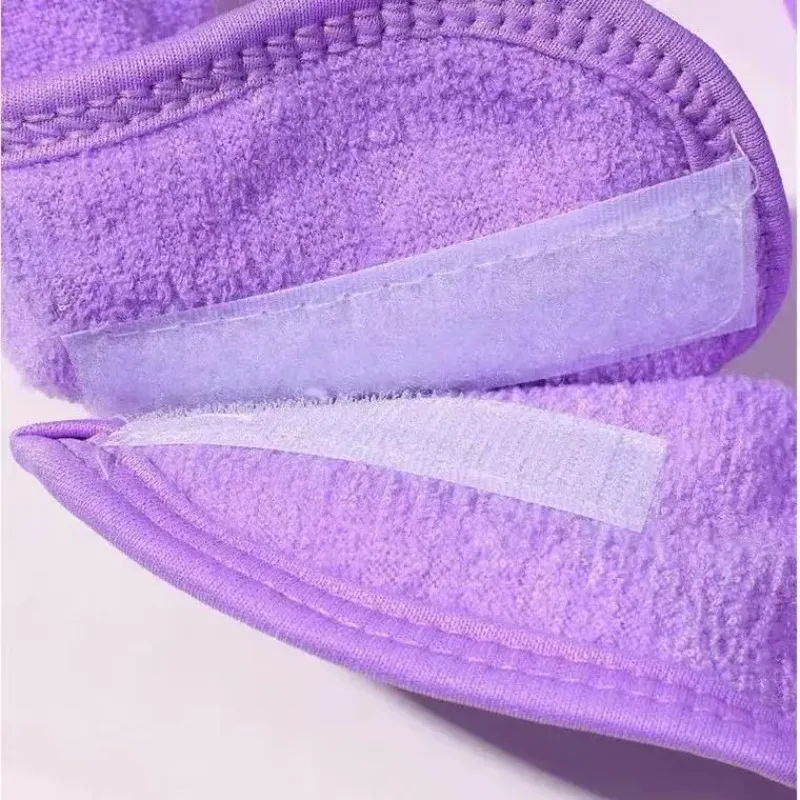 Soft Toweling Hair Accessories Girls Headbands for Face Washing Bath Makeup Hair Band for Women Adjustable SPA Facial Headband thumbnail 4