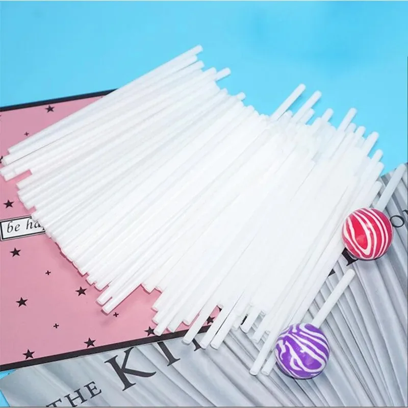 50/100Pcs Chocolate White Acrylic Lollipop Stick Great Reusable Candy Dessert Bakeware Kitchen Dining Bar Home Garden thumbnail 3