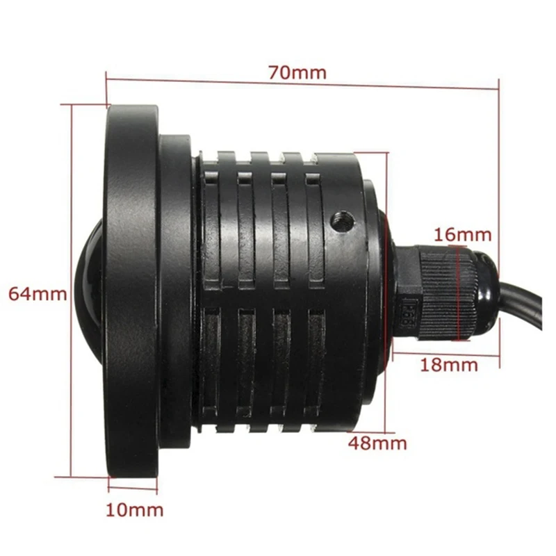 1 Pcs 15W 6000K Car White COB LED Projector Angel Eyes Blue Ring DRL Fog Light Lamp 2.5" With Brackets thumbnail 4