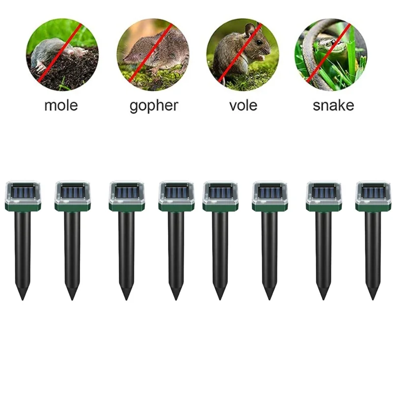 Outdoor Ultrasonic Pest Repeller Garden Mole Repellent Solar Power Ultrasonic Mole Snake Bird Mosquito Mouse Control Garden Yard thumbnail 3