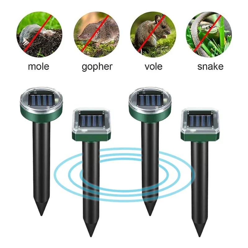 Outdoor Ultrasonic Pest Repeller Garden Mole Repellent Solar Power Ultrasonic Mole Snake Bird Mosquito Mouse Control Garden Yard thumbnail 4