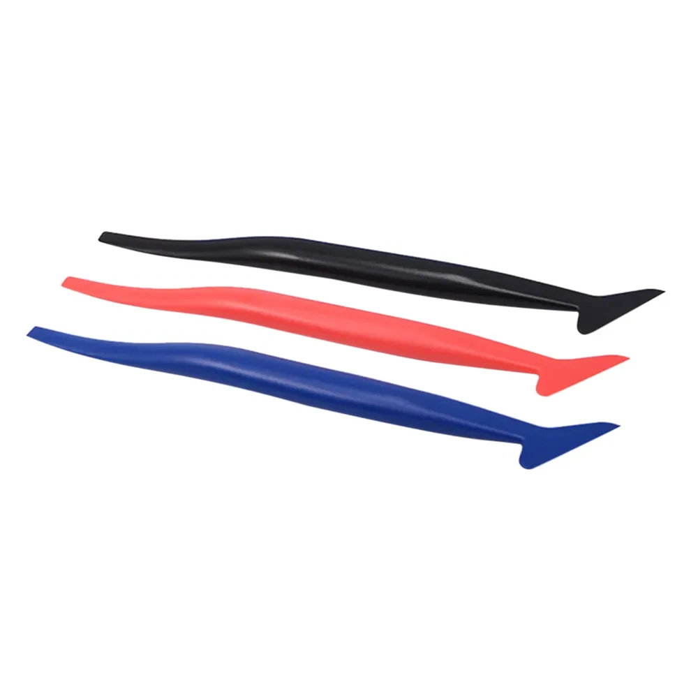 3Pcs Car Stickers Hardness Wrap Vinyl Tools Micro Squeegee Scraper Car Micro Gasket Squeegee Car Film Wrapping Scraper thumbnail 2