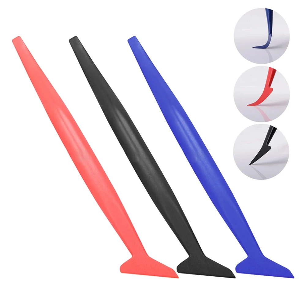 3Pcs Car Stickers Hardness Wrap Vinyl Tools Micro Squeegee Scraper Car Micro Gasket Squeegee Car Film Wrapping Scraper thumbnail 5