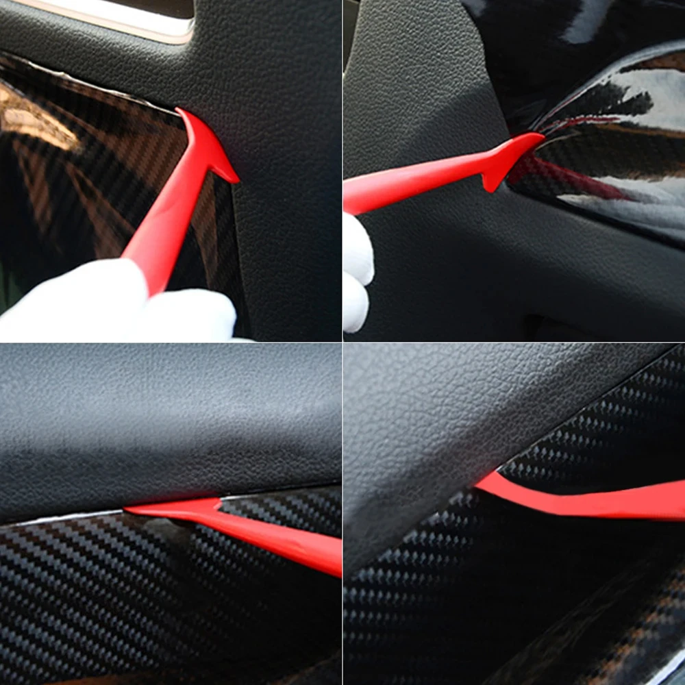 3Pcs Car Stickers Hardness Wrap Vinyl Tools Micro Squeegee Scraper Car Micro Gasket Squeegee Car Film Wrapping Scraper thumbnail 4