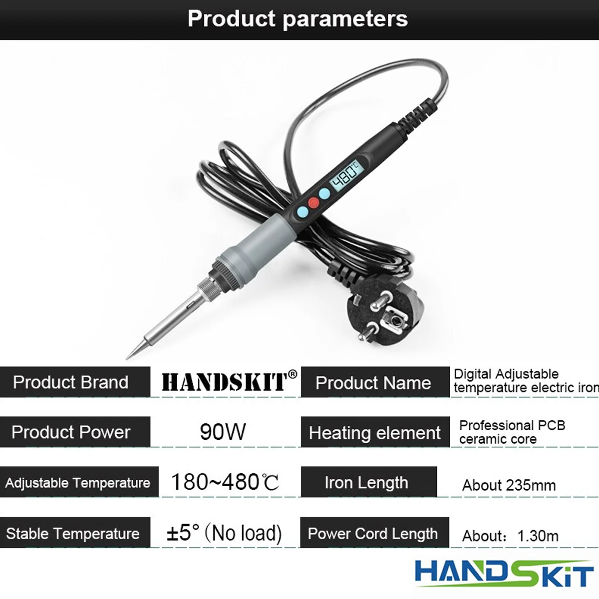 Handskit Model-926 90W Soldering Iron With Accessories UK US EU Plug thumbnail 3