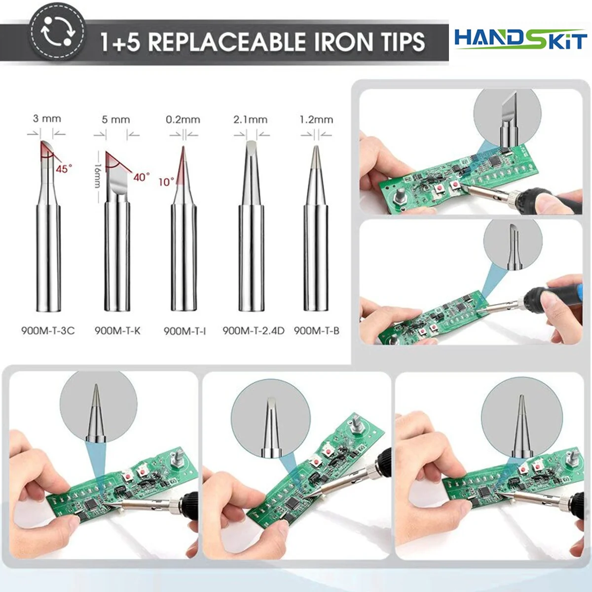 Handskit Model-926 90W Soldering Iron With Accessories UK US EU Plug thumbnail 6