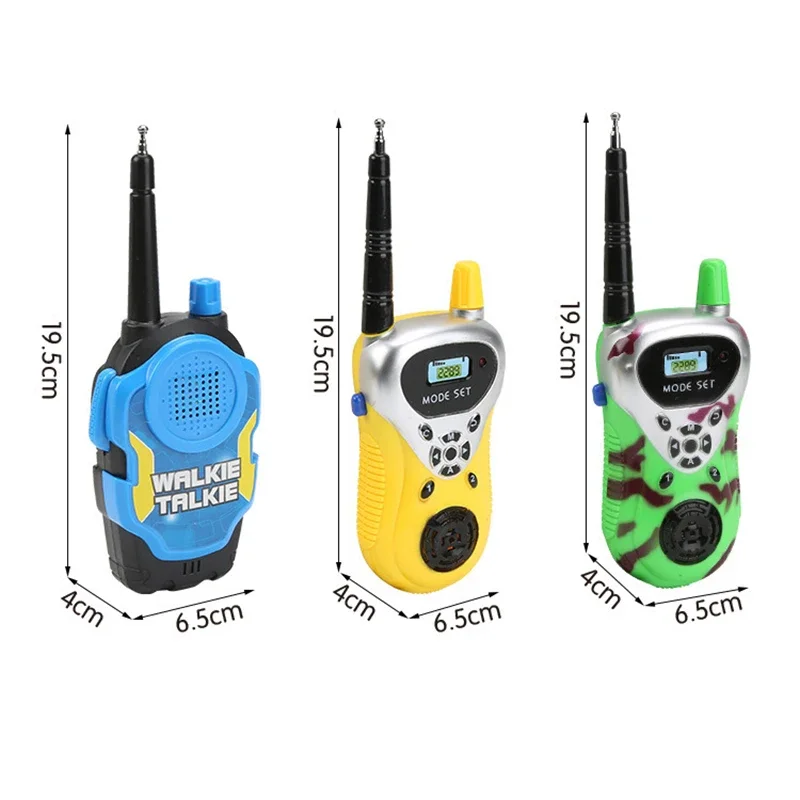 2Pcs/Set Walkie Talkies 50M Mini 2Ch Radio Phone for Kids Portable Handheld Children Outdoor Interphone Toys thumbnail 6