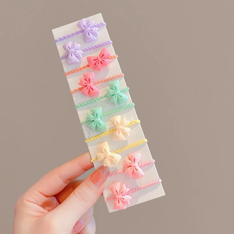 40PCS/10PCS Hair Accessories For Girl Elastic Hair Bands Cute Flowers Style Hair Ring Children Birthday Party Headdress Headwear thumbnail 6