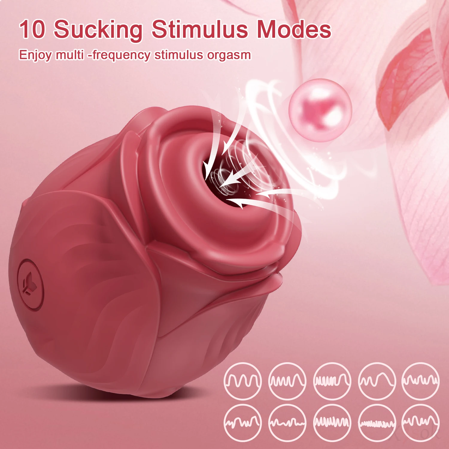 Rose Sucking Licking Vibrator For Women 10 Modes Clitoris Nipples Stimulator  Clit Sucker Massager Female Masturbators Sex toys thumbnail 2