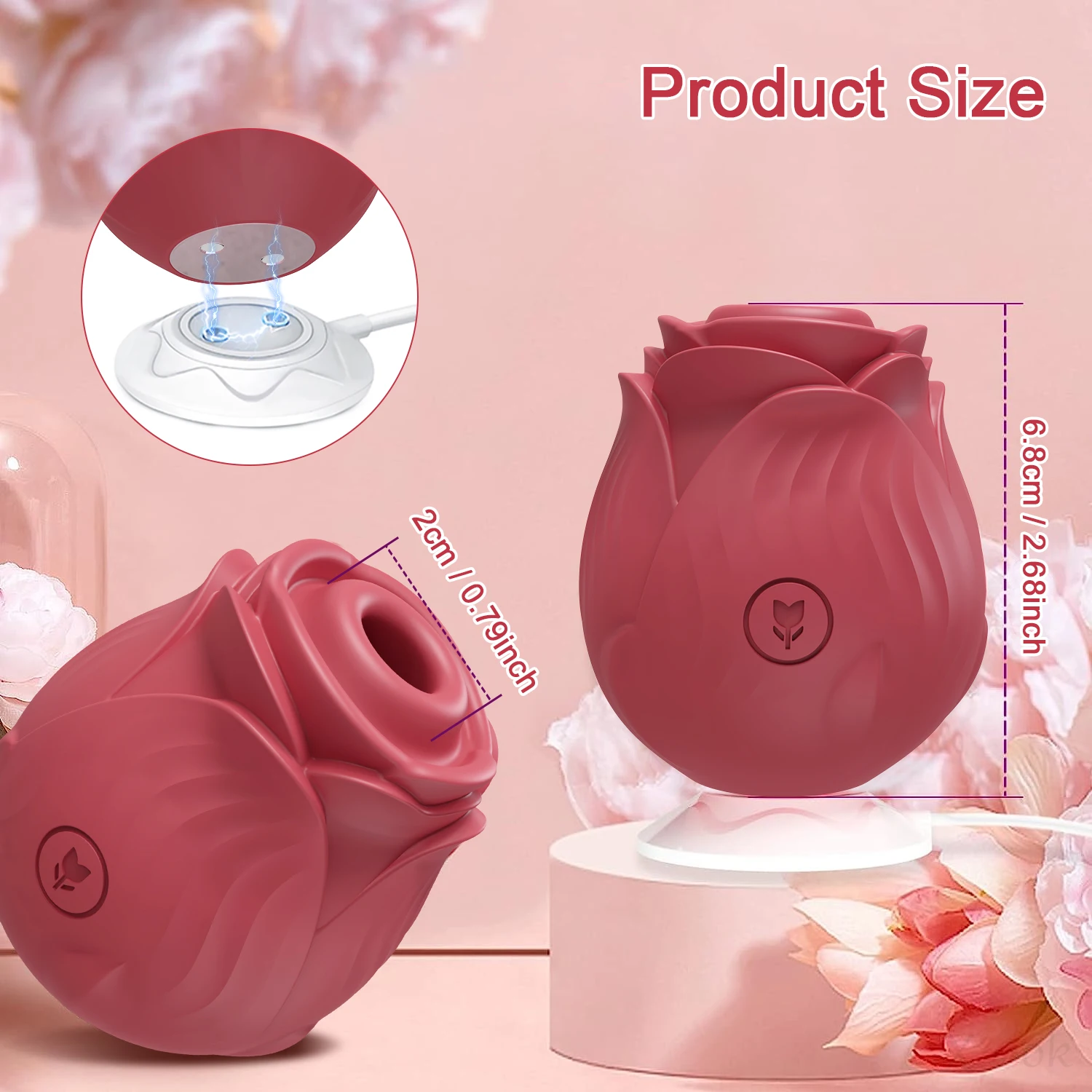 Rose Sucking Licking Vibrator For Women 10 Modes Clitoris Nipples Stimulator  Clit Sucker Massager Female Masturbators Sex toys thumbnail 4