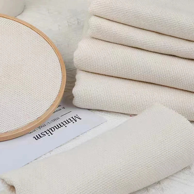 5PCS Monk Cloth DIY Embroidery Kit Needlework Fabric Cotton Sewing Punch Needle Accessory Handmade Handicraft Craft Supplies thumbnail 4