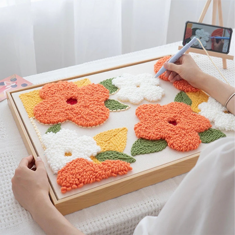 5PCS Monk Cloth DIY Embroidery Kit Needlework Fabric Cotton Sewing Punch Needle Accessory Handmade Handicraft Craft Supplies thumbnail 6