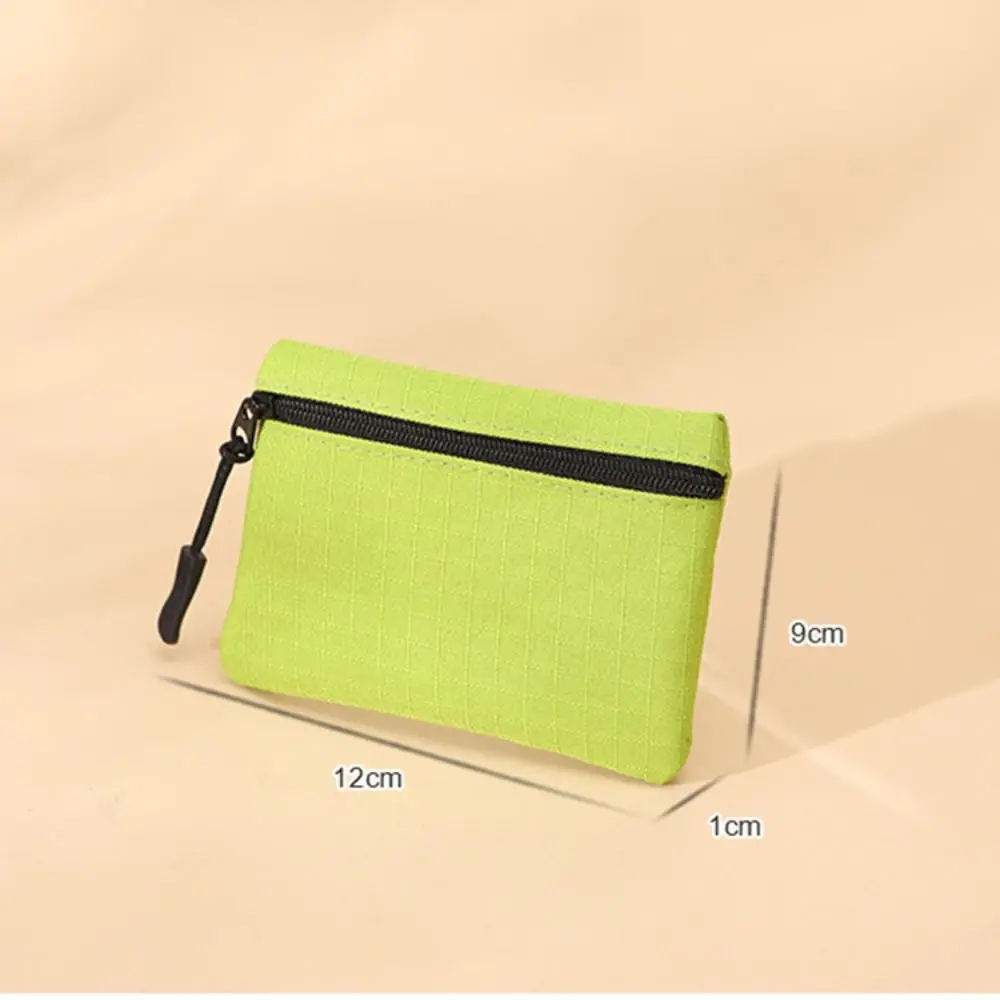 Canvas Mini Coin Purse Simple Zipper Kid Storage Pouch Money Pocket Solid Color Coin Key Bag Women Men thumbnail 6