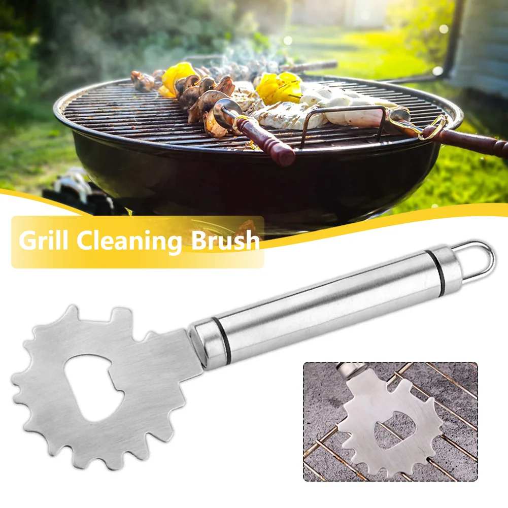 Multifunctional Grills Cleaning Scraper Stainless Steel Barbecue Crevice Cleaning Tool For BBQ Mesh Wear-resistant  Durable thumbnail 4