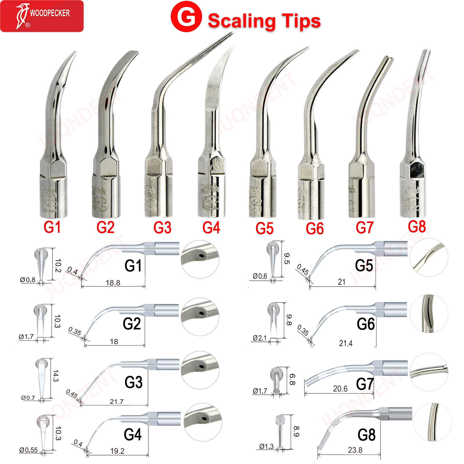 Woodpecker Dental Ultrasonic Scaler Piezo Build In UDS N2/N3 Scaler Tips For Teeth Scaling Endodontics Periodontics Fit EMS thumbnail 3