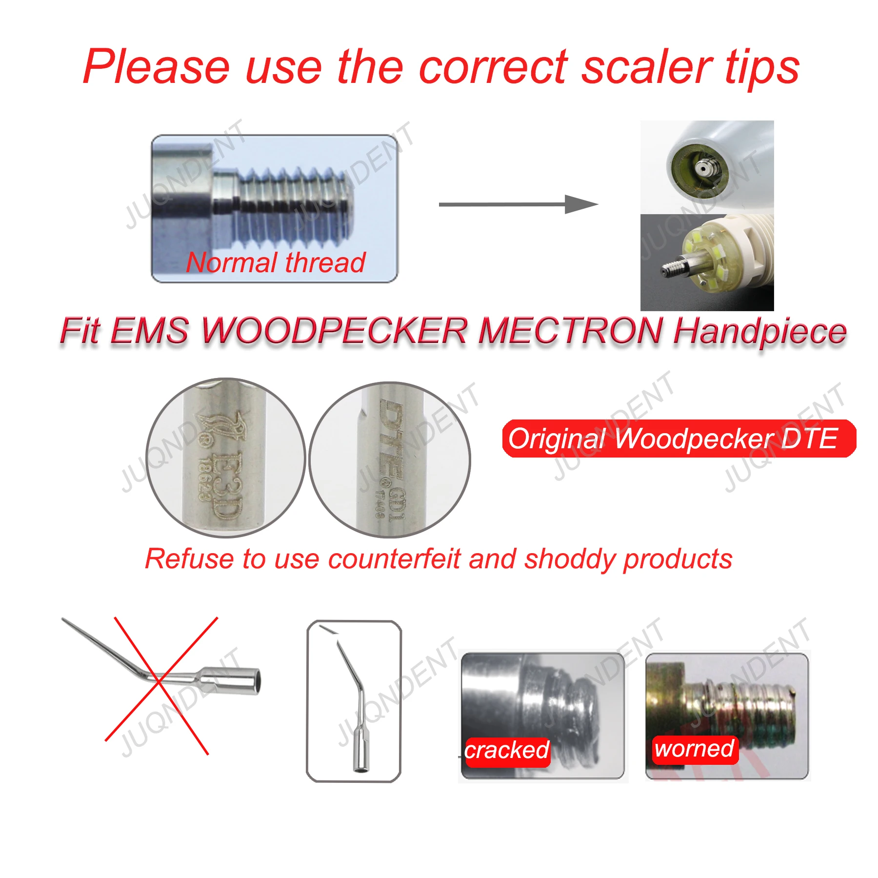 Woodpecker Dental Ultrasonic Scaler Piezo Build In UDS N2/N3 Scaler Tips For Teeth Scaling Endodontics Periodontics Fit EMS thumbnail 6