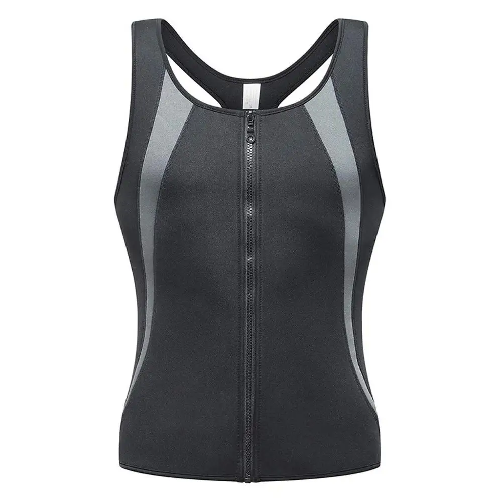Men Abdomen Reducer Body Shaper Promote Sweat Sauna Vest Fitness Waist Trainer Belly Slimming Shapewear Fat Burner Tank Top thumbnail 2