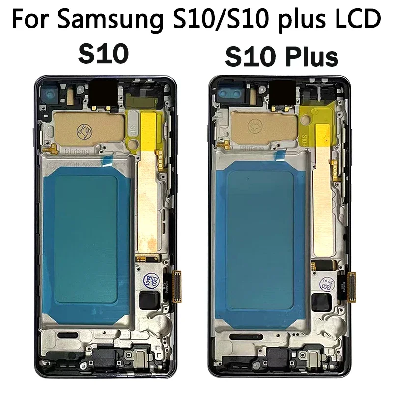 TFT Quality with Frame for Samsung S10 Plus S10+ G975F Lcd Display Digital Touch Screen for Samsung S10 G973F Screen Replacement thumbnail 6