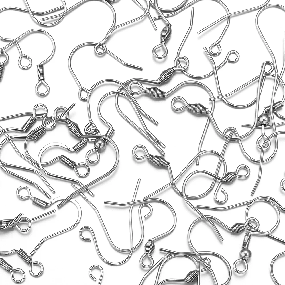 50pcs/Lot Hypoallergenic Stainless Steel Earring Hooks For Jewelry Making Ear Hook Diy Earrings Earwire Clasps Accessories thumbnail 5