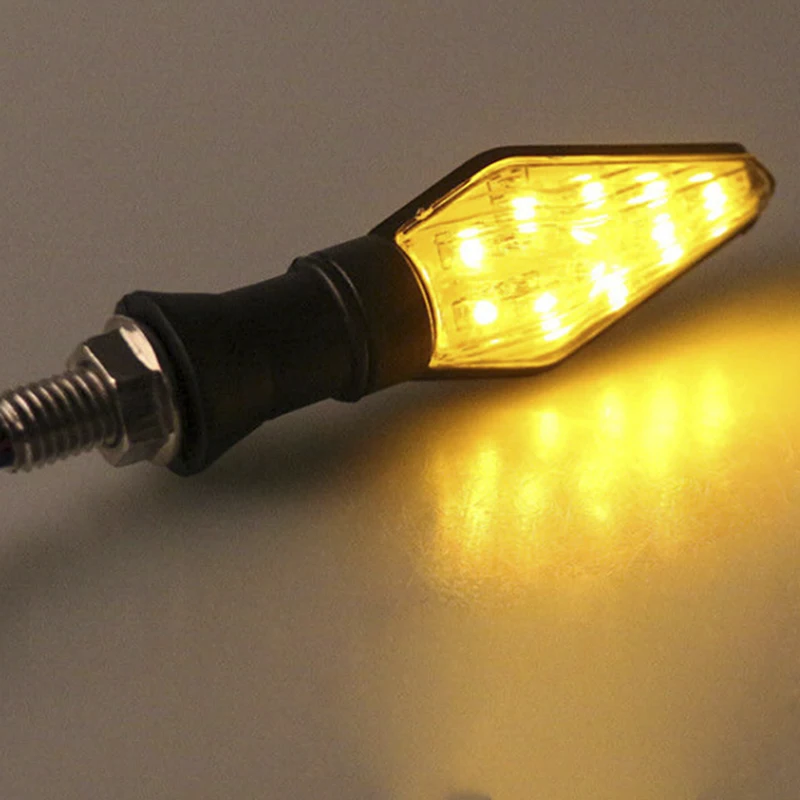 1 Pc Universal 12LED Amber+Blue Double Color Motorcycle Turn Signal Indicator Light Blinker for Motorbike Off Road thumbnail 4