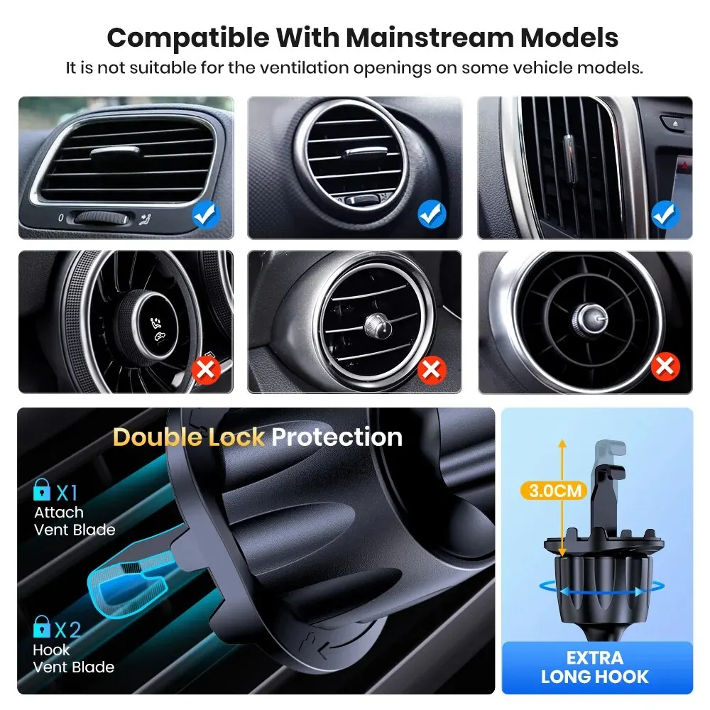 TOPK Magnetic Car Phone Holder Air Vent Car Phone Stand For Magsafe iPhone 15 14 13 ProMax Xiaomi Samsung Strong Magnet Holder thumbnail 2