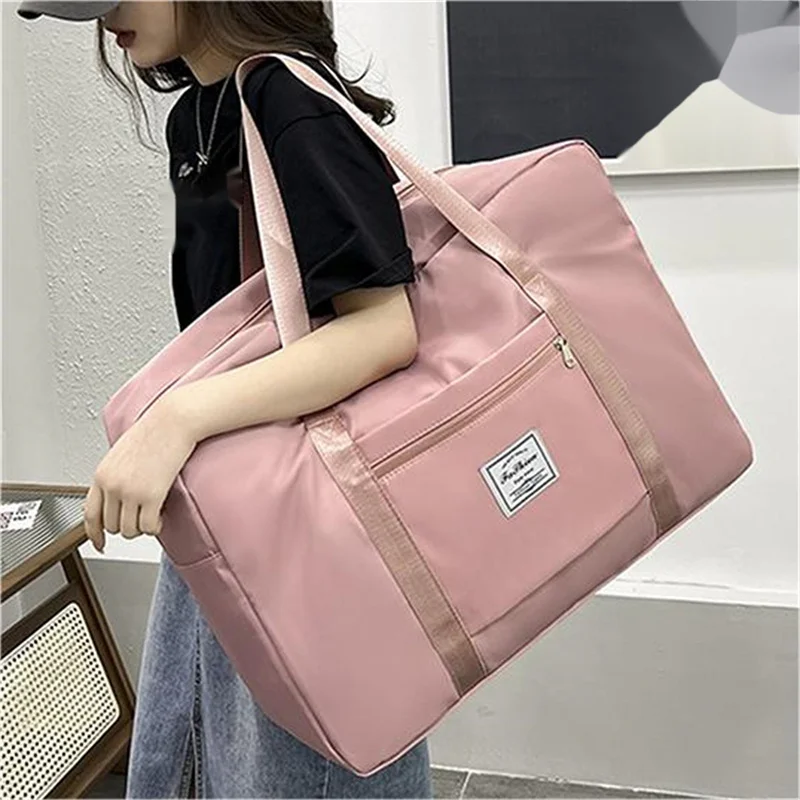Large Capacity Folding Travel Bags Waterproof Luggage Tote Handbag Travel Duffle Bag Gym Yoga Storage Shoulder Bag For Women Men thumbnail 4