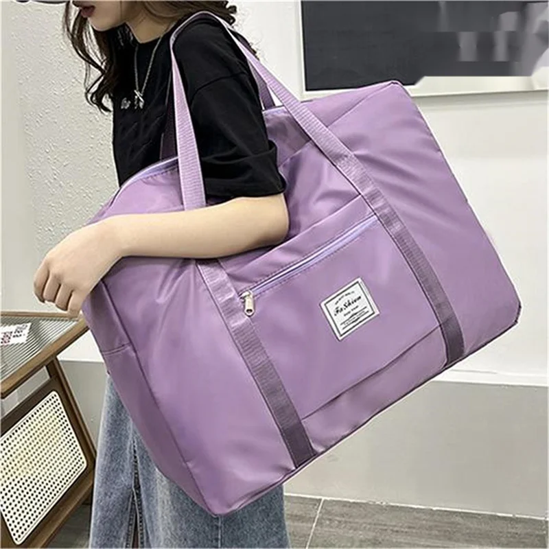 Large Capacity Folding Travel Bags Waterproof Luggage Tote Handbag Travel Duffle Bag Gym Yoga Storage Shoulder Bag For Women Men thumbnail 5