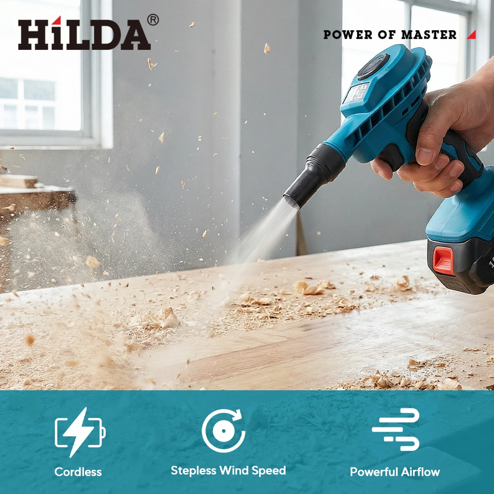 HILDA 2-in-1 Cordless Vacuum Cleaner & Air Blower for Makita Battery for Car Detailing, Keyboard Cleaning, Garden Leaf Blowing thumbnail 5