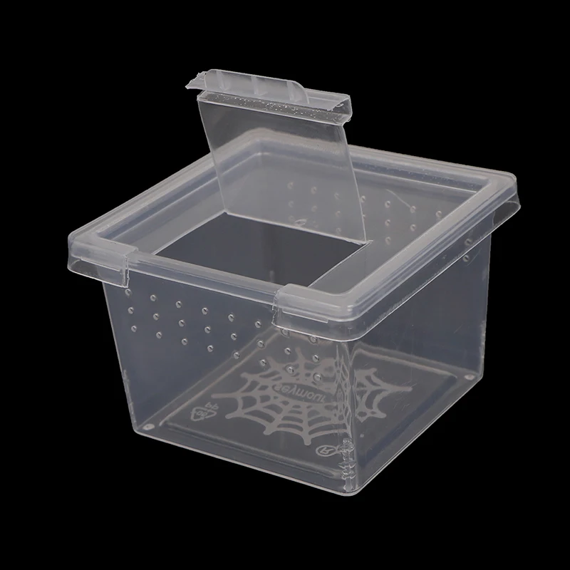 1pcs Plastic Feeding Acrylic Box Insect Spider Habitat Feeding Box Case Scare Toy Box Container Tank Transport Hatching Tank thumbnail 4