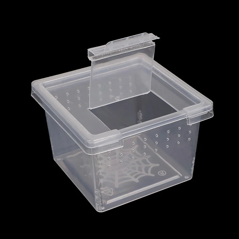 1pcs Plastic Feeding Acrylic Box Insect Spider Habitat Feeding Box Case Scare Toy Box Container Tank Transport Hatching Tank thumbnail 3