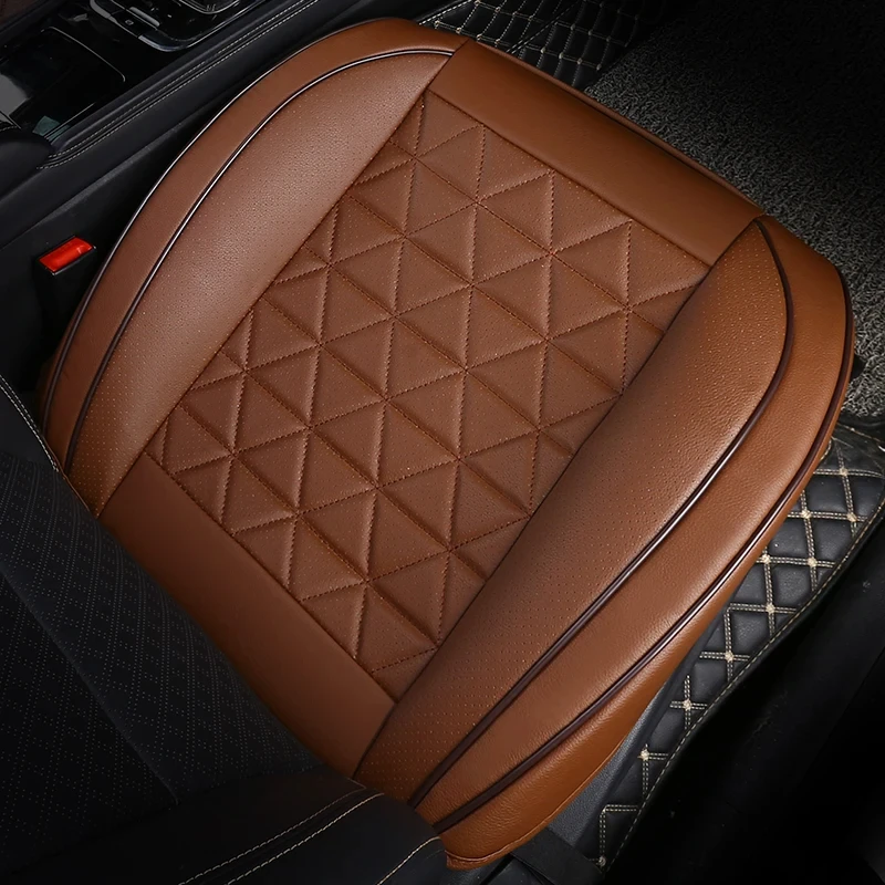 New Front Car Seat Cover PU Leather Cars Seat Cushion Automobiles Seat Protector Universal Car Chair Pad Mat Auto Accessories thumbnail 3