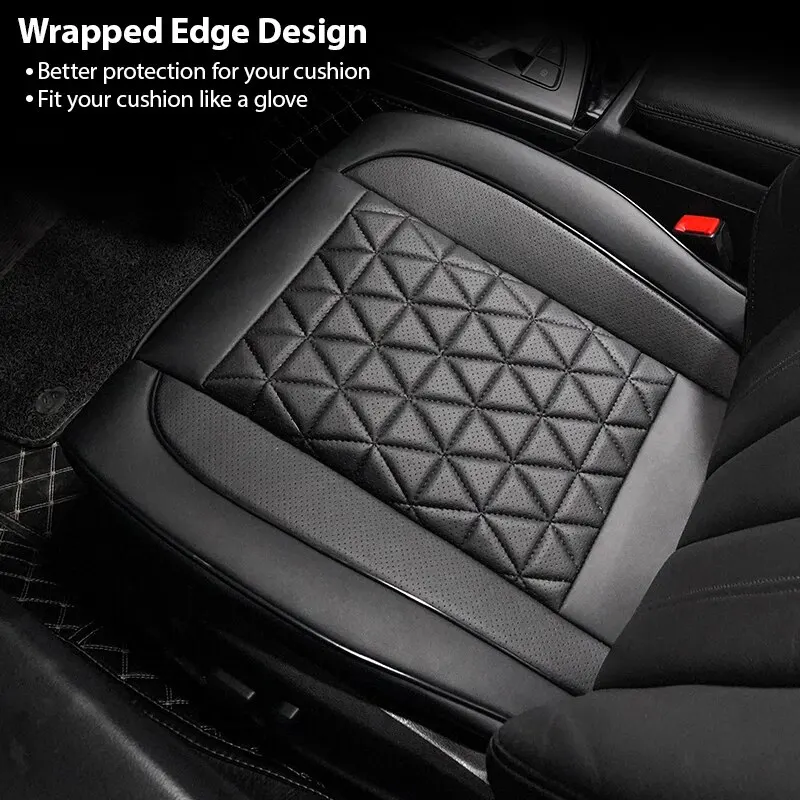 New Front Car Seat Cover PU Leather Cars Seat Cushion Automobiles Seat Protector Universal Car Chair Pad Mat Auto Accessories thumbnail 2