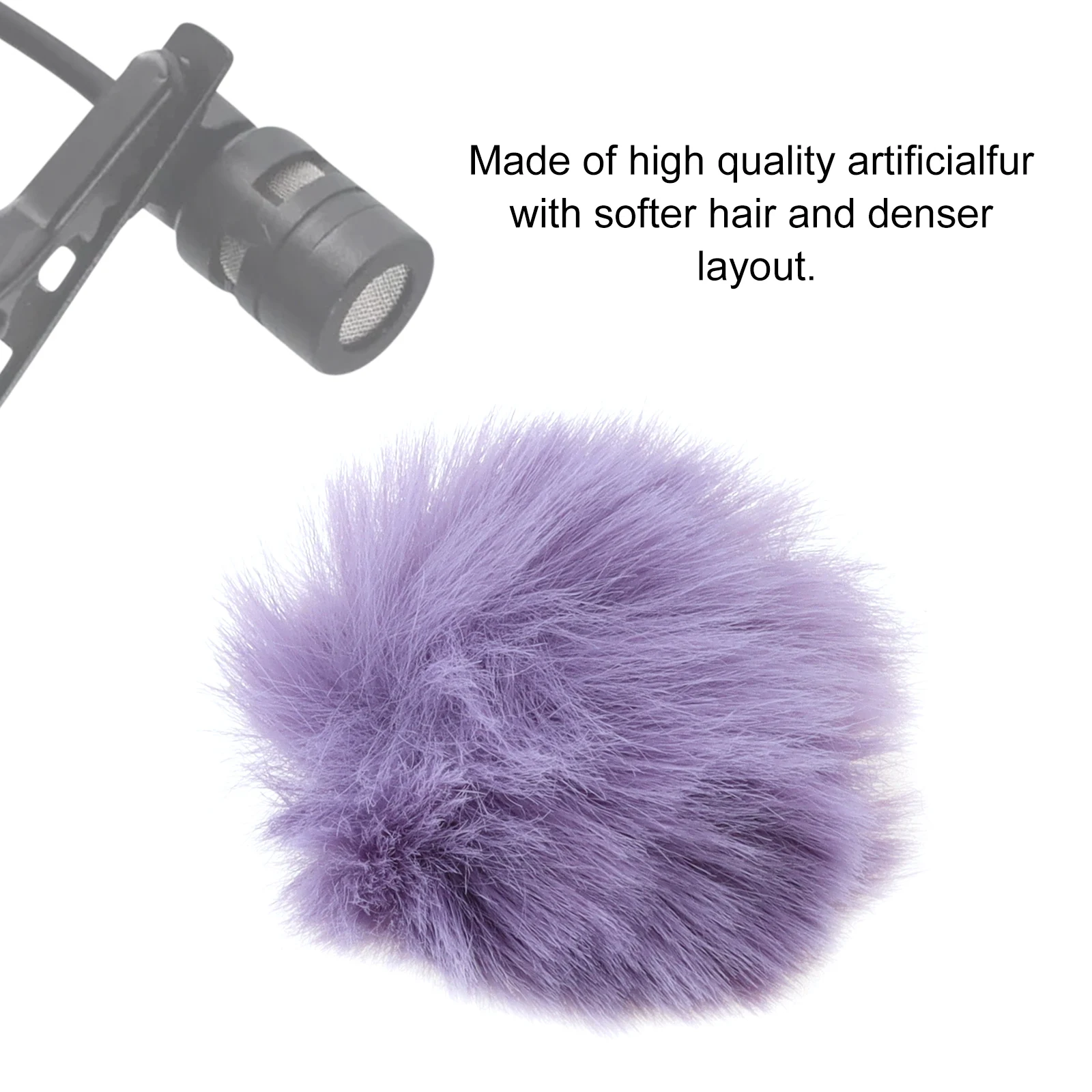 1 Piece Wind Muff Outdoor Furry Windscreen for Lavalier Lapel Microphone / Mini Microphones, Lavalier Microphone Windshield thumbnail 6