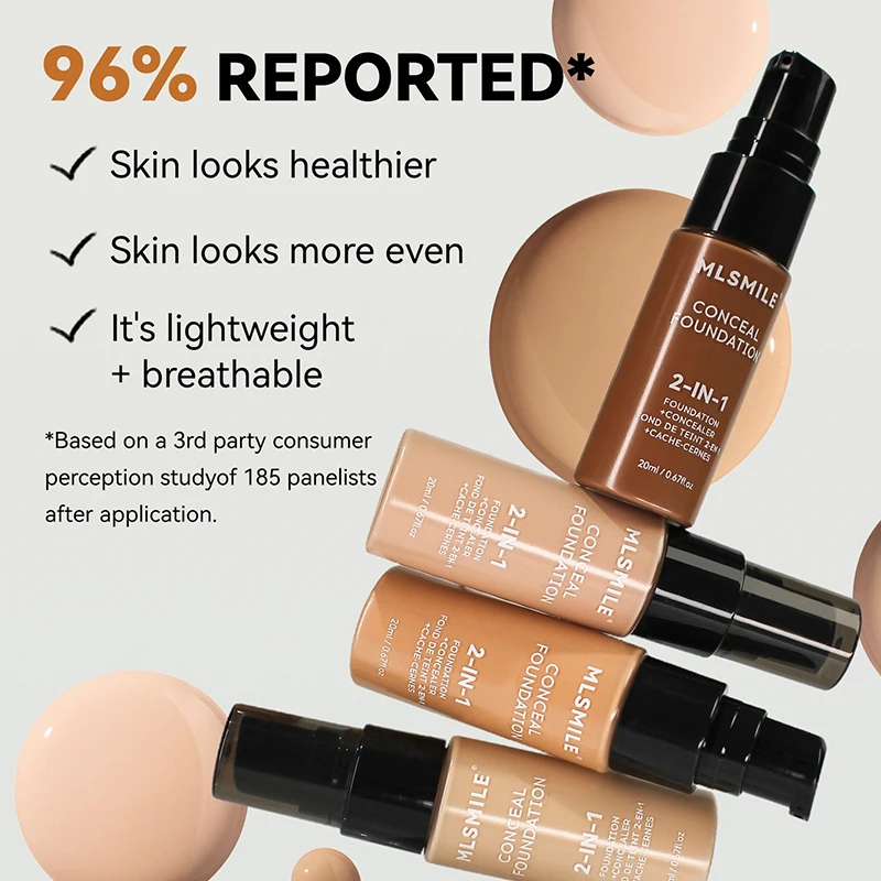 Face Foundation Cream Oil-Control Matte BBCream Waterproof Lasting Concealer Liquid Full Coverage Matte Base Professional Makeup thumbnail 5