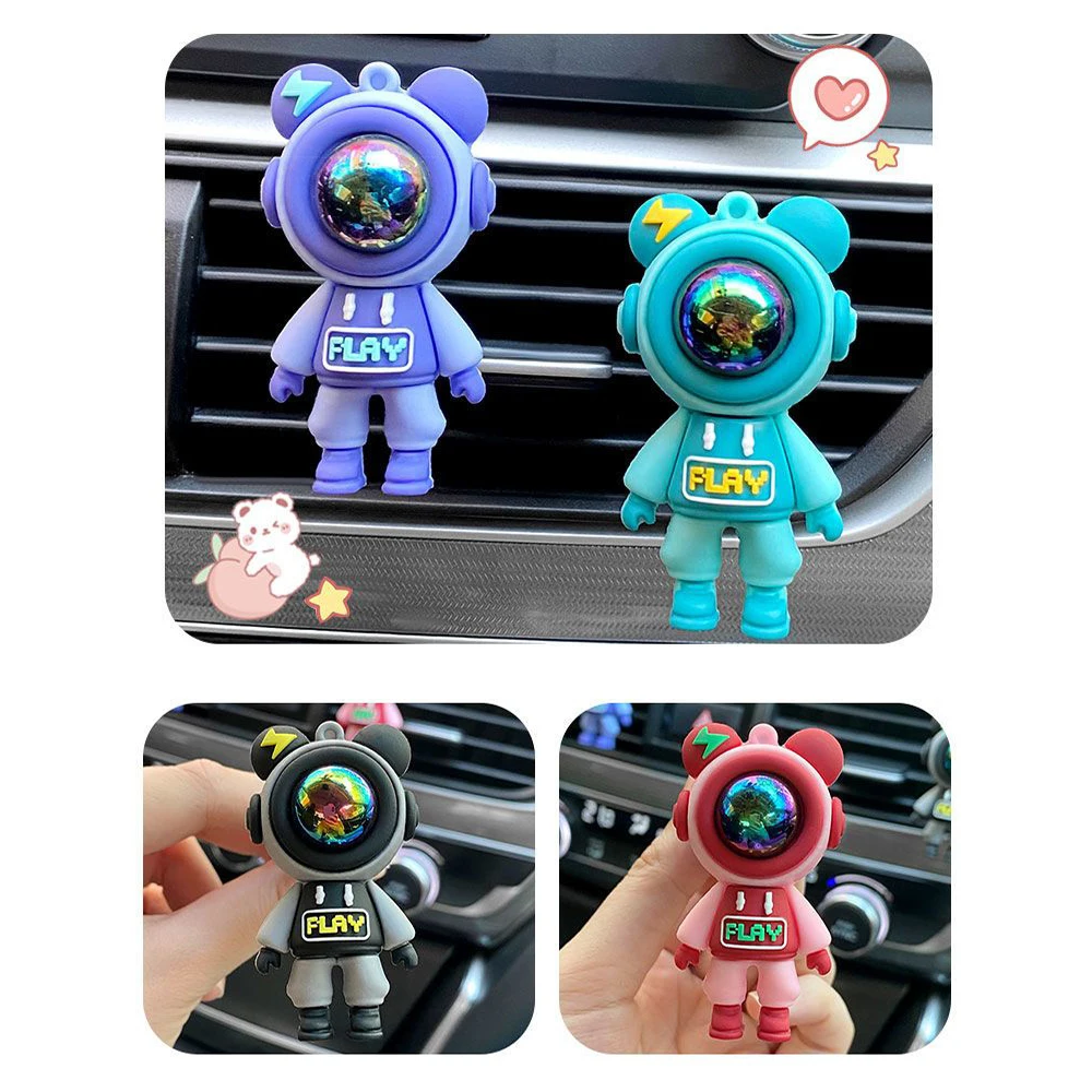 Car Air Outlet Perfume Clip Cartoon Astronaut Air Freshener Conditioning Air Outlet Aromatherapy Car Interior Decoration thumbnail 4
