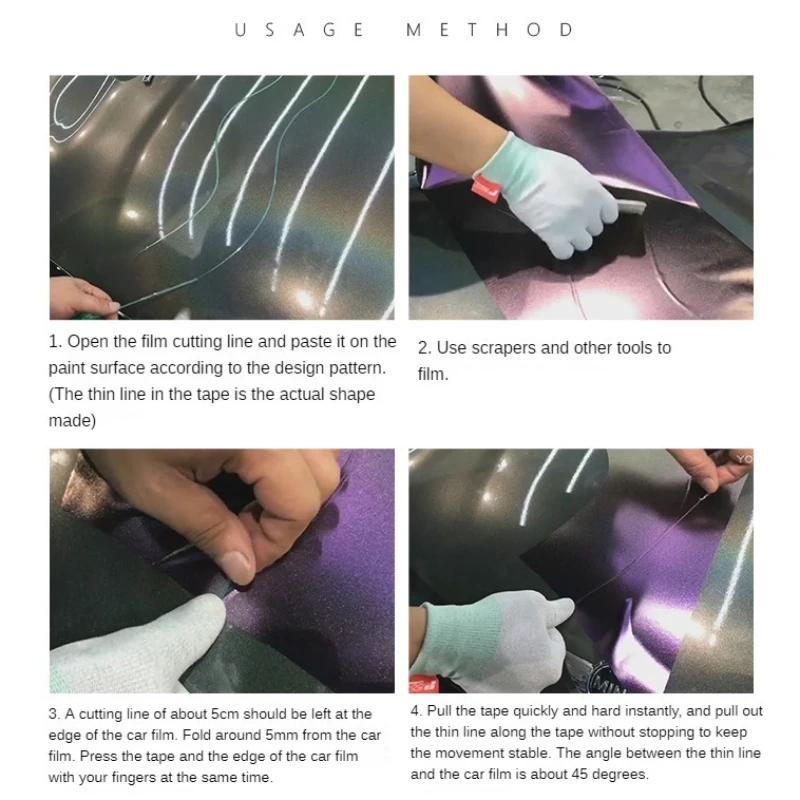 5/10/50M Vinyl Wrap Car Stickers Knifeless Tape Design Line Car Film Wrapping Cutting Tape Knife Car Styling Tool Accessories thumbnail 6