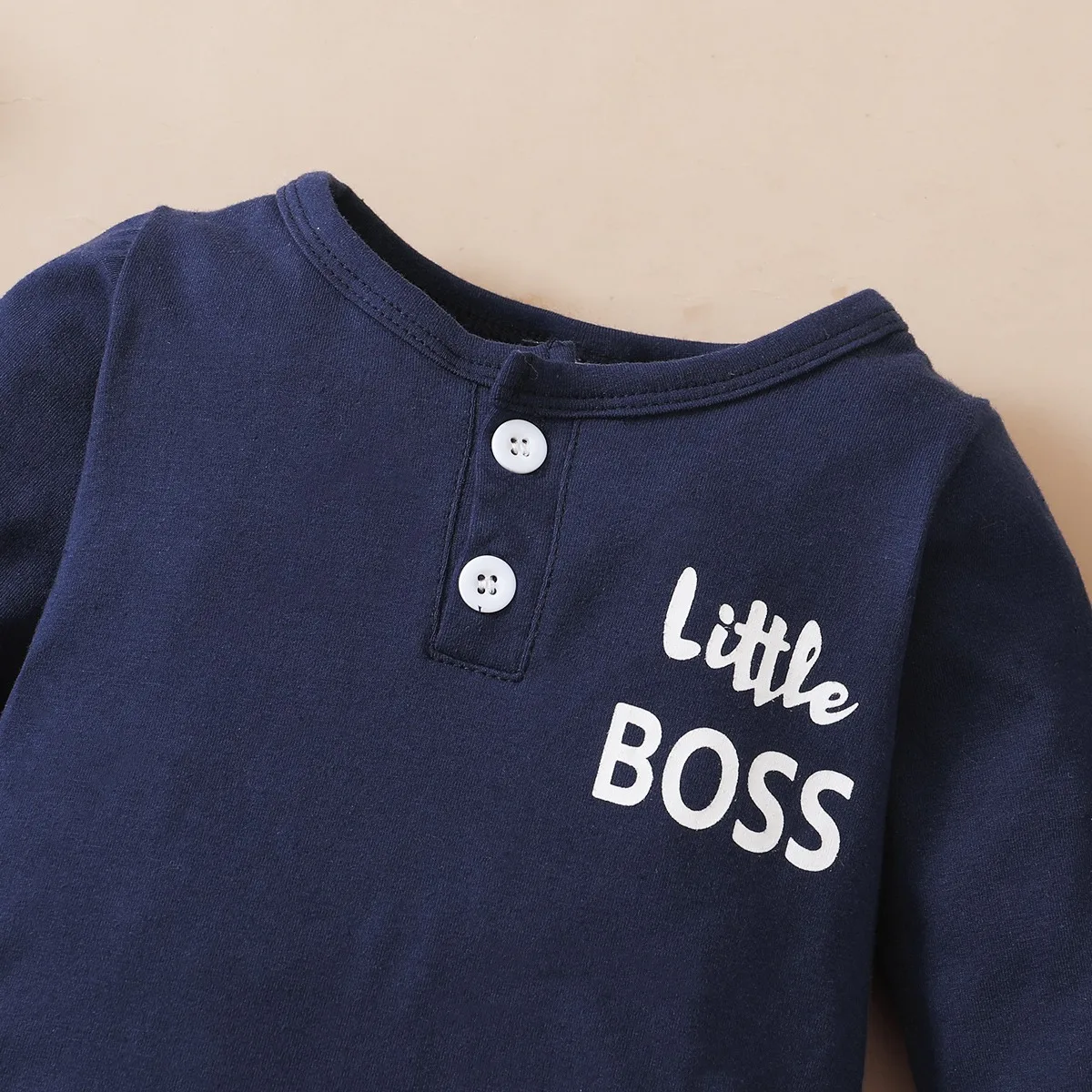 0-12 Months Newborn Baby Boy Bodysuit Toddler Baby Romper Long Sleeves Letter Print Jumpsuit+Hat Fashion Cute Style Daily Wear thumbnail 2
