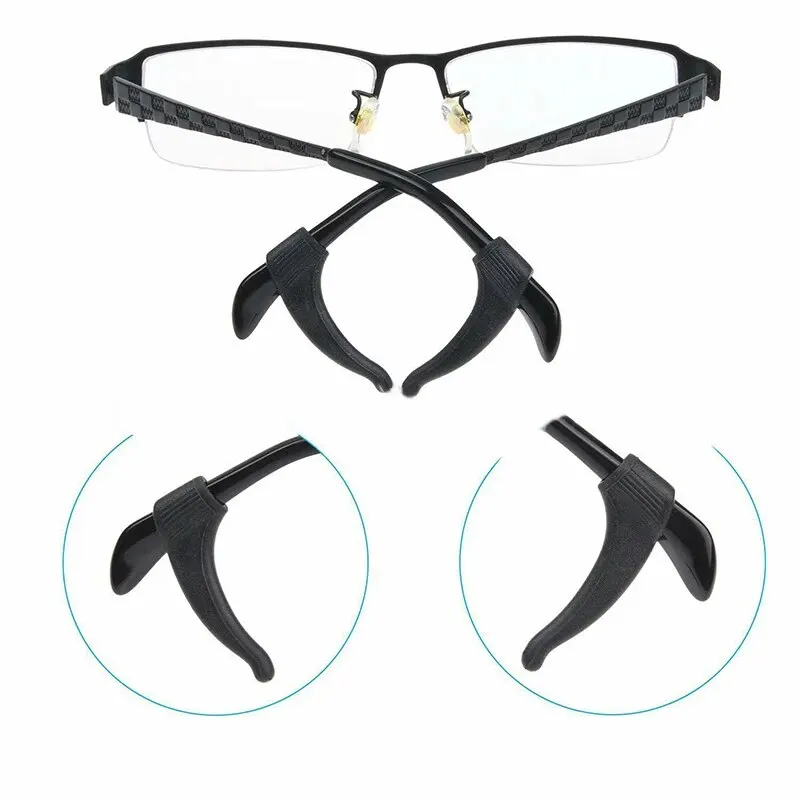 10/20/30/100pcs Anti-slip Silicone Ear Grip Glasses Eyeglasses Leg Ear Hook Stopper Bracket Fastener Accessories Temple Tip thumbnail 5