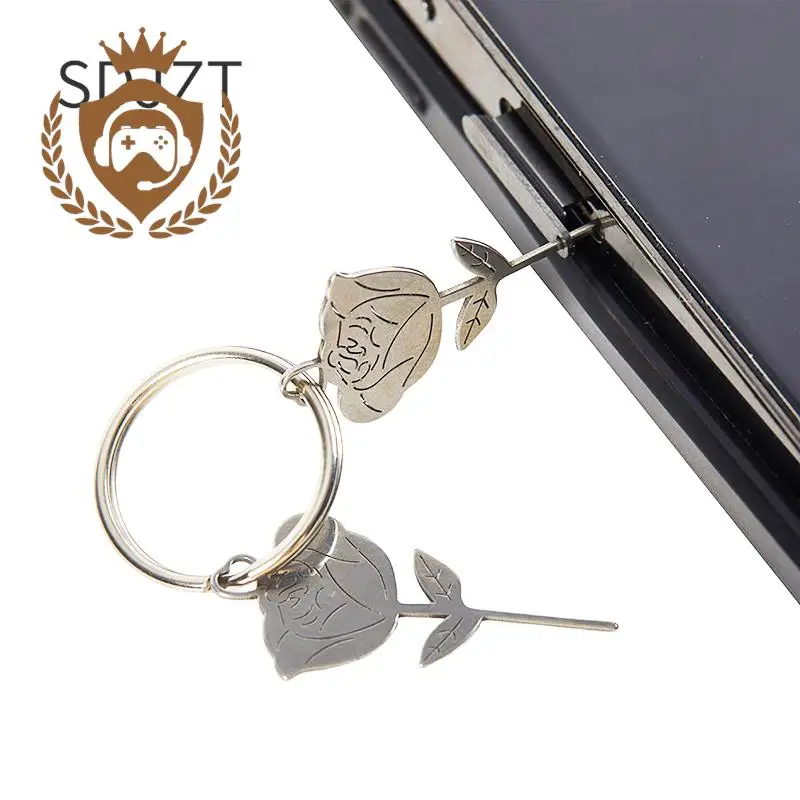 2Pcs/Set Rose Shape Stainless Steel Needle for Smartphone Sim Card Tray Removal Eject Pin Key Tool thumbnail 3